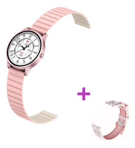 Imagen 2 de 7 de Reloj Kieslect Smartwatch Lady Calling Lora + Malla Rosa