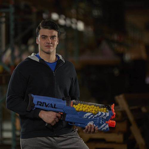 Nerf Rival Nemesis Mxvii-10k, Azul (blue) Con 100 Municiones