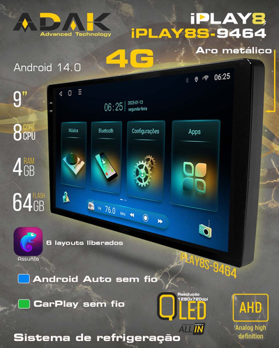 Multimidia Sandero Logan 15/19 Android 4gb 64gb 9p 4g Canbus