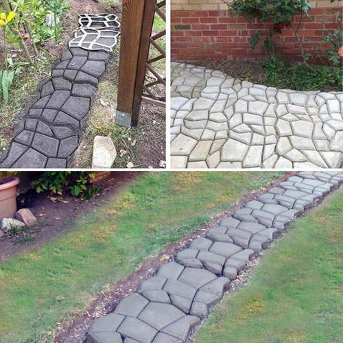 Moldes Para Fabricar Senderos De Jardín De Hormigón Forma Irregular