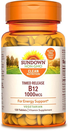 Vitamina B12 1000 Mcg Sundown 120 Tabletas