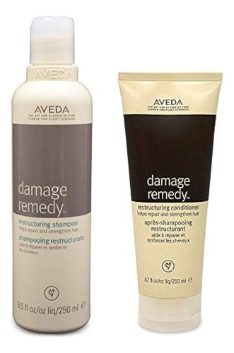 Aveda Damage Remedy Shampoo 8.5 Oz - Acondicionador 6.7oz Du