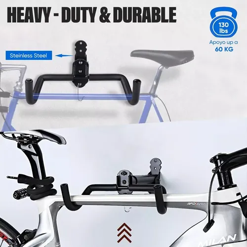 Soporte Para Bicicleta Doble Gancho Porta Bicicleta De Pared