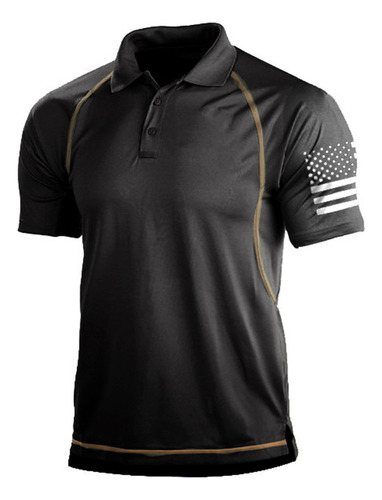 Camiseta Para Hombre, Sudadera De Manga Corta Con Solapa Out