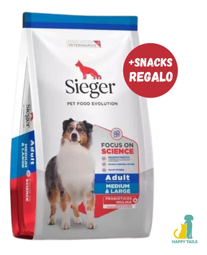 Sieger Super Premium Para Perro Adulto Raza Med/gde X15 Kg