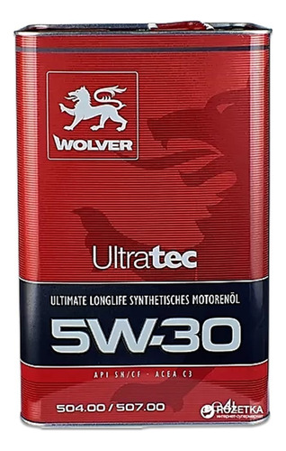 Aceite Wolver Ultratec C3 5w30 X 4 Litros ( X L Ill ) Amarok