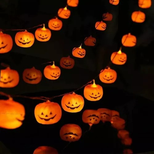 Calabaza Halloween Solar Luces Led Decoracion Guirnalda