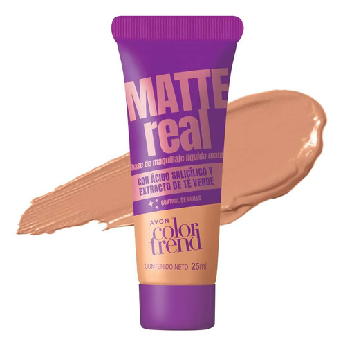 Avon Matte Real Base Líquida Mate 25 Ml