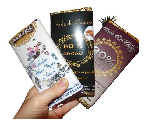 Imagen 6 de 6 de Pack X 4 Tabletas De Chocolate Blanco Natural. Manteca Cacao