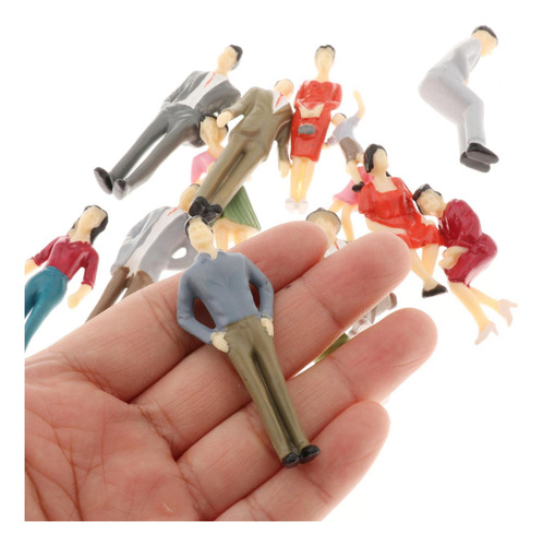 - 14 Piezas Figuras De Personas Pequeñas, 1:30 Maqueta Tren