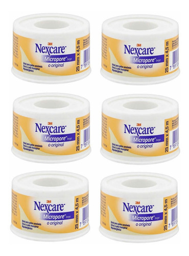 Fita Nexcare Microporsa 6 25x4,5 Beje Ponto Falso Cirúrgico
