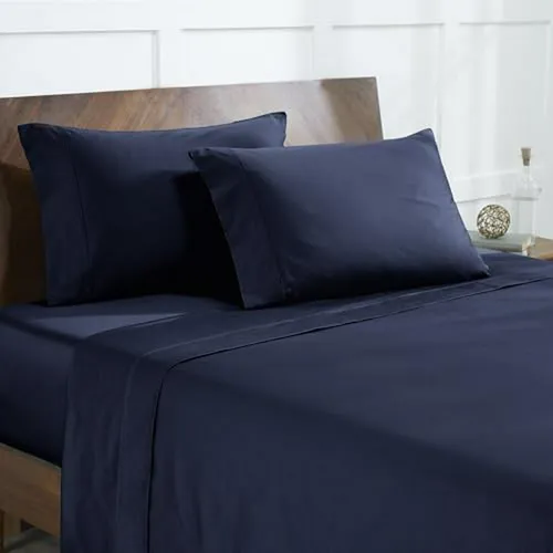 comprar Juego De Sábanas 400 Hilos 100% Algodón Egipcio King Navy