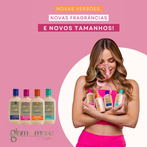 Aneethun Shampoo + Máscara 1 L + Creme De Silicone Proteção