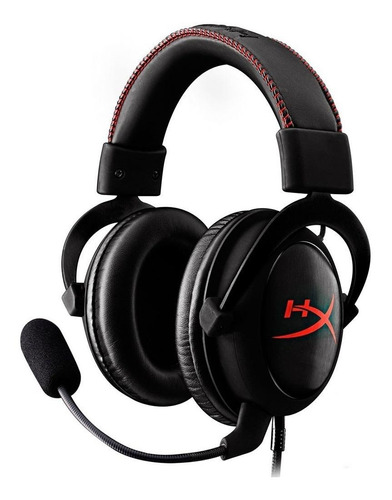Imagem 1 de 5 de Headset over-ear gamer HyperX Cloud Core preto e vermelho
