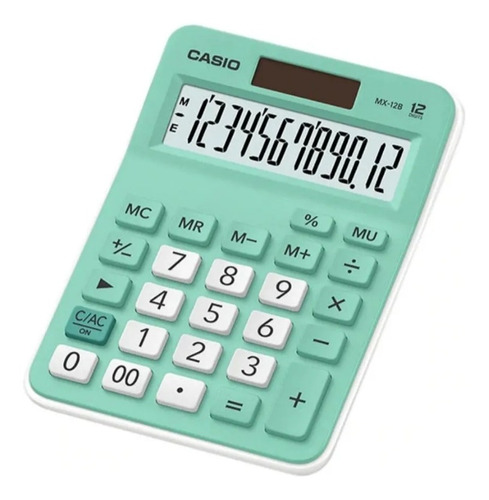 Calculadora Casio Mx 12b Gn W Dc Verde