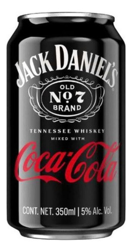 Kit 3 Bebida Mista Whisky Jack Daniel's E Coca-cola 350ml