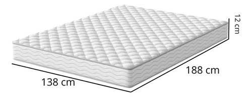 Colchão De Casal D33 Espuma 1,38x1,88x0,12 Macio