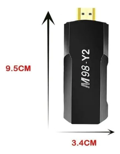 Smart Tv Stick Android Tv Wifi Asistente De Google Chromecas Negro Estándar