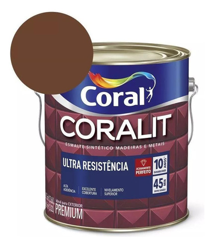 Esmalte Coralit Ultraresistente Brilho Tabaco 3.6l Coral