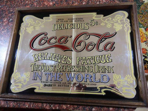Cuadro De Colección Coca Cola Vintage Enmarcado