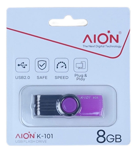 Kit 30pzs Memoria Usb Aion 8gb K101 Colores Plastico Surtido K101