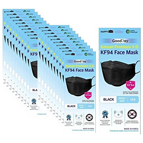 (20pcs) Negro Desechable Kf94- Máscaras Faciales Filtr...