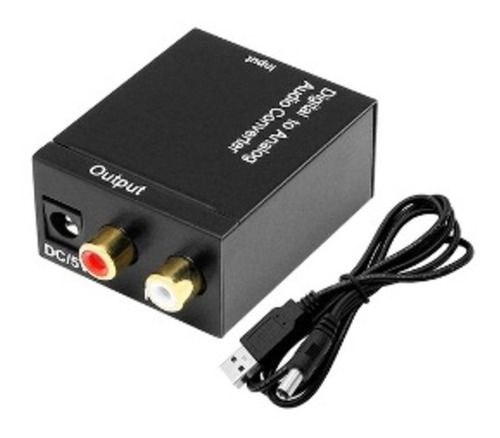 Conversor Convertidor Audio Digital A Analogo + Cable Optico