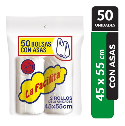 Bolsa Multiuso Transparente Con Asas La Facilita 45 X 55 Cms