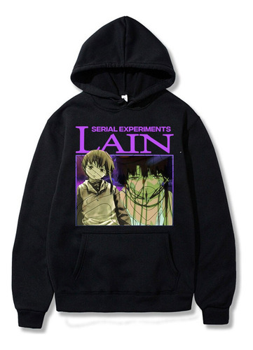 Sudadera Con Capucha De Anime Serial Experiments Lain Para H