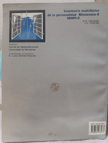 Inventario Multifasico - Minnesota--2 Mmpi--2 (Usado)