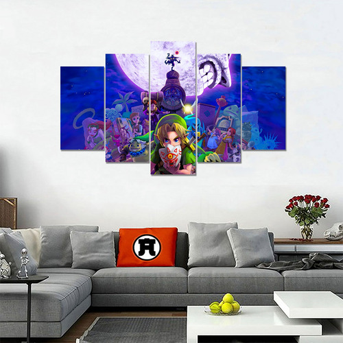 Cuadro - Poster - 5 Piezas 135 X 80 Cm - The Legend Of Zelda