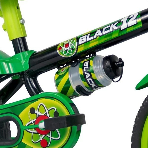 Bicicleta Aro 12 Black Nathor - 3 Anos Com Rodinhas