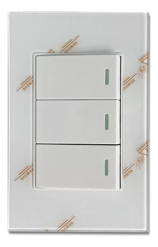 Interruptor Triple 9/12 Pared Blanco 16a 250v Certi. Sec