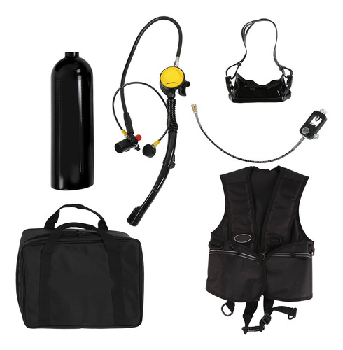 Equipo De Buceo Negro De 2 Litros Dccms Ds2000 Mini Tank