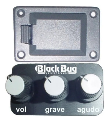 Equalizador Pro 3 Violao Cavaco Grave Agudo Volume Black Bug