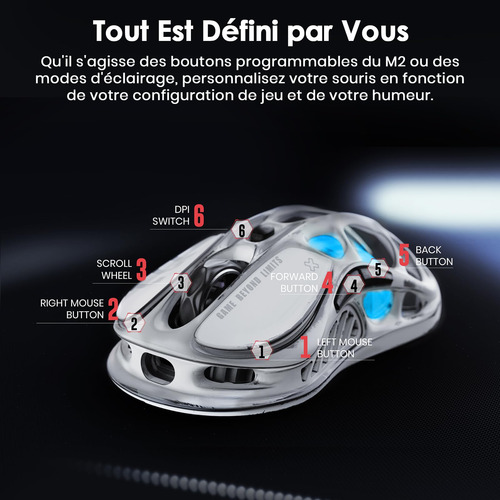 Gaming Mouse Gravastar Mercury M1 Pro 26,000 Dpi 88g
