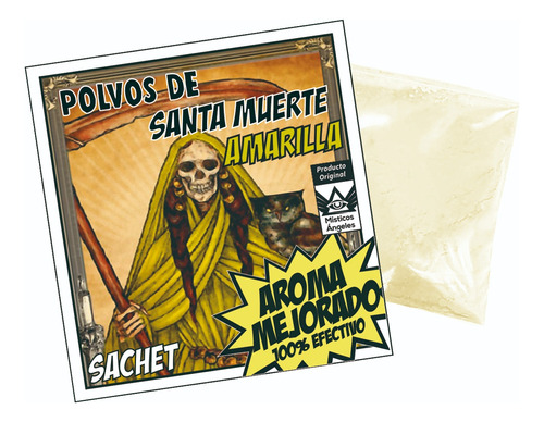 Polvo Esotérico Sachet Santa Muerte Amarilla