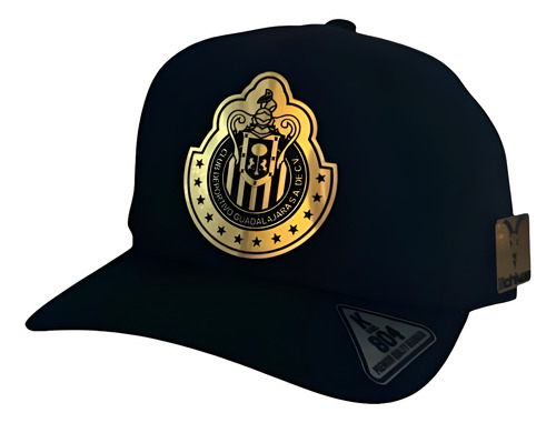 Gorra Chivas Rayadas Rebaño Sagrado Rojiblancos Campeonísimo Negro Unitalla Lisa