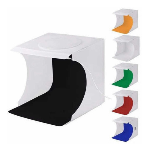 Estudio Fotográfico Mini Plegable Caja De Luz Led + Fondos