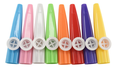 24 Piezas De Plástico Kazoos 8 Instrumentos Musicales Colori