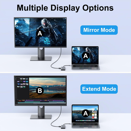 Hub Usb C Displayport, Usb C A Displayport Adaptador Usb C D