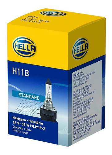 Ampolleta Hella H11b 12v 55w Pgjy19-2 Halógeno