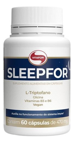 Sleepfor 60 Cps (l Triptofano + Vit B3 B6) Vitafor- Original