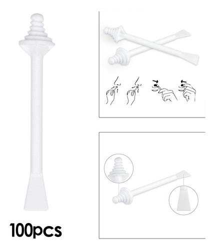 Aplicadores De Cera De Nariz Nariz Cabelo Depilação 100pcs
