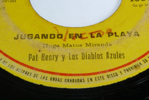 Jch- Pat Henry Y Los Diablos Az. Jugando En La Playa 45 Rpm