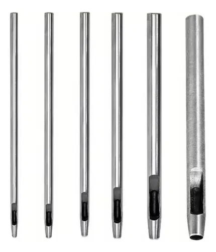 Set X6 Perforador Cuero Cinturon Correa Papel Hueco Redondo