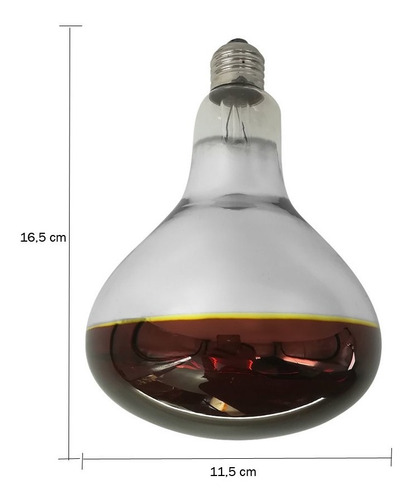 Imagen 5 de 10 de Combo X4 Lampara Infraroja 250w Roja Calor Secado Criaderos
