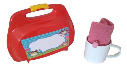 Kit Infantil Lunchera + Taza + Toallita + Marca Taza