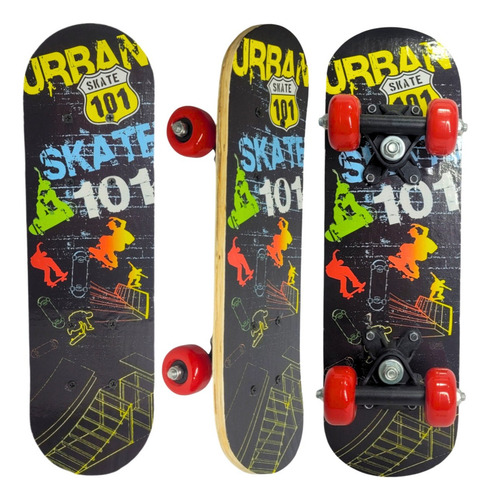 Skate Para Iniciantes Colorido Infantil Radical Jr 30 Kg