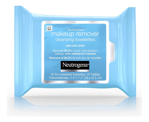 Toallitas Limpiadoras Desmaquillantes Neutrogena 25 Unidades